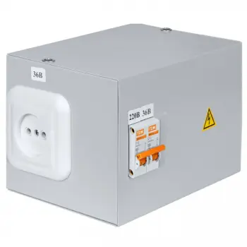 Ящик с понижающим трансформатором ЯТП 0,25 220/36В (2 авт.выкл.) IP31
