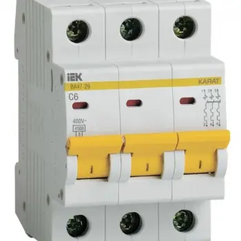 Автоматический выключатель Авт. выключ. ВА47-29 3Р 6А 4,5кА С IEK  фото 1