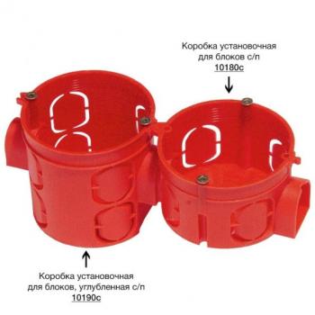 Коробка установочная углуленная 60х62 для твердых стен,  круглая, с саморезами, Рувинил
 фото 2