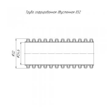 Труба гофрированная двустенная ПНД гибкая с зондом d50 мм  фото 2