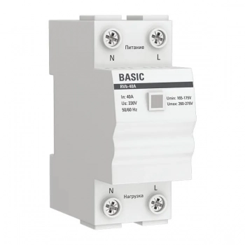 Реле напряжения (сквозное подключение) RVb-40A EKF Basic