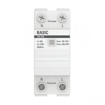 Реле напряжения (сквозное подключение) RVb-40A EKF Basic