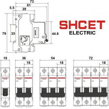 Авт. выкл. BA47-19 1P 16А С (6кА)