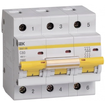 Авт. выкл. ВА47-100 3Р 100А C (10кА) IEK