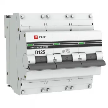 Авт. выкл. ВА 47-100 3P 125A 10kA х-ка D