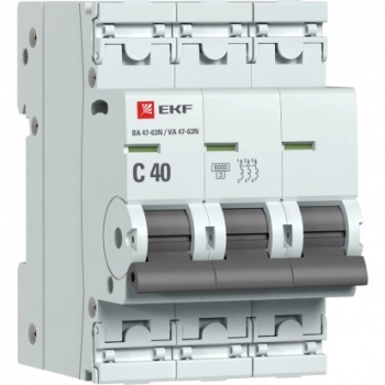 Авт. выкл. ВА 47-63N 3P 40A C (6kA)