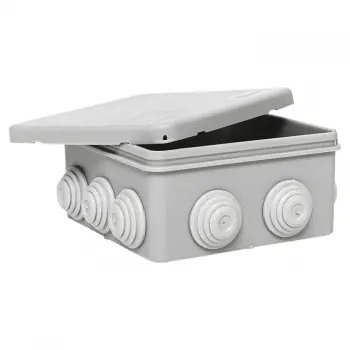 Коробка распределительная КМР-030-014 с крышкой (100х100х50),  10 мембр. вводов,  IP55 фото 1