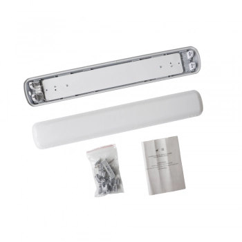 Светильник промышленный для LED-ламп Т8 G13 _2x600 ДСП 12-2х10-001 прозрачный с отражателем-IP65