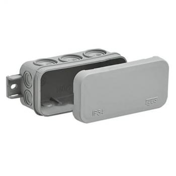 Коробка распределительная для о/п 43х80х35 серая степень защиты IP54, прямоугольная, Рувинил
 фото 2