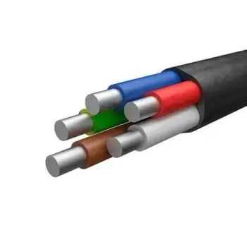 Кабель АВБбШв 5х10 ок (N, PE) - 1,00 кВ (чёрный)