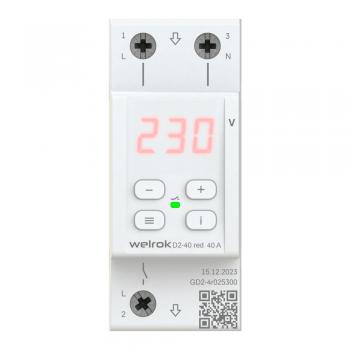 Реле напряжения Welrok D2-40 red купить в Минске недорого | ПВС-ЭнергоПлюс   фото 2