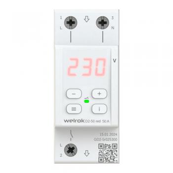 Реле напряжения Welrok D2-50 red купить в Минске недорого | ПВС-ЭнергоПлюс   фото 2