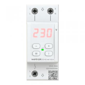 Реле напряжения Welrok D2-63 red купить в Минске недорого | ПВС-ЭнергоПлюс   фото 2