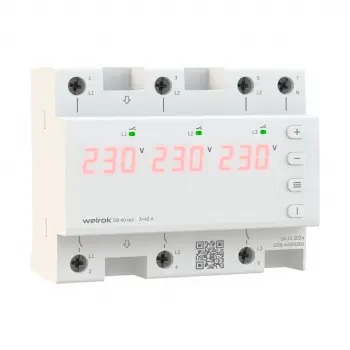 Трехфазное реле напряжения Welrok D6-40 red