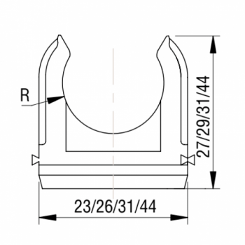 Крепёж-клипса d=16мм (РУВИНИЛ)  фото 2