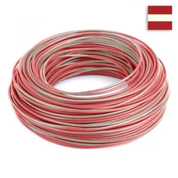 Провод ПВАМ-0,75 (красно-белый)