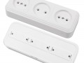 Розетка 3-местная RA16-363-Белая 16А, IP20 без заземления