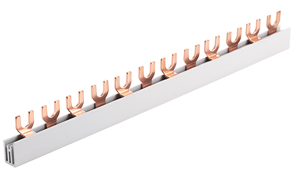 Шина соединительная тип FORK 2 полюса 63А (54 модуля L = 1 метр )